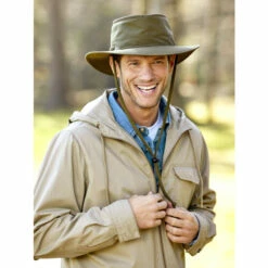 Discount 🎉 Vermont Country Store Men's Aussie Hat With Mesh Insets Khaki 😉 -Cheap Mens Clothing Shop unnamed file 138