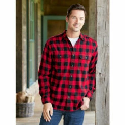 Budget 😍 Orton Brothers Midweight Buffalo Check Flannel 👕 Shirt Red Buffalo Check 🤩 -Cheap Mens Clothing Shop unnamed file 177