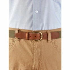 Promo 🎉 Vermont Country Store Men's Stretch Web Belt Olive 😉