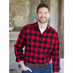 Budget 😍 Orton Brothers Midweight Buffalo Check Flannel 👕 Shirt Red Buffalo Check 🤩 -Cheap Mens Clothing Shop unnamed file 180
