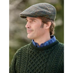 Buy ❤️ Vermont Country Store Irish Wool Tweed Vintage Cap Green Plaid ✨