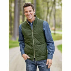 Cheap ๐ Orton Brothers Reversible Quilted Flannel Vest Loden/rust Plaid ๐ฅ