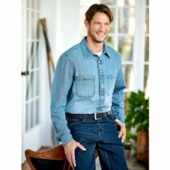 Cheapest โ๏ธ Orton Brothers Riverwash Denim ๐ Shirt Blue ๐