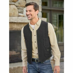 Best reviews of ๐งจ Orton Brothers Full-Zip Wool Utility Vest Charcoal Stripe ๐