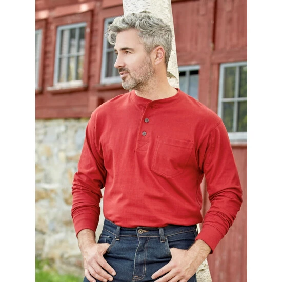 Promo ๐ฏ Orton Brothers Smooth-Knit Long-Sleeve Pocket Henley Red ๐ 3 Promo ๐ฏ Orton Brothers Smooth-Knit Long-Sleeve Pocket Henley Red ๐ - Image 3