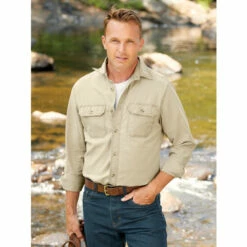 Flash Sale ✔️ Vermont Country Store Men's Super-Soft Portuguese Cotton Flannel Pajamas Blue 🌟 -Cheap Mens Clothing Shop unnamed file 321