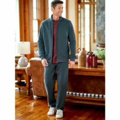 Cheapest 🔔 Orton Brothers Zip-Front Sweatpants Navy 🛒 -Cheap Mens Clothing Shop unnamed file 347