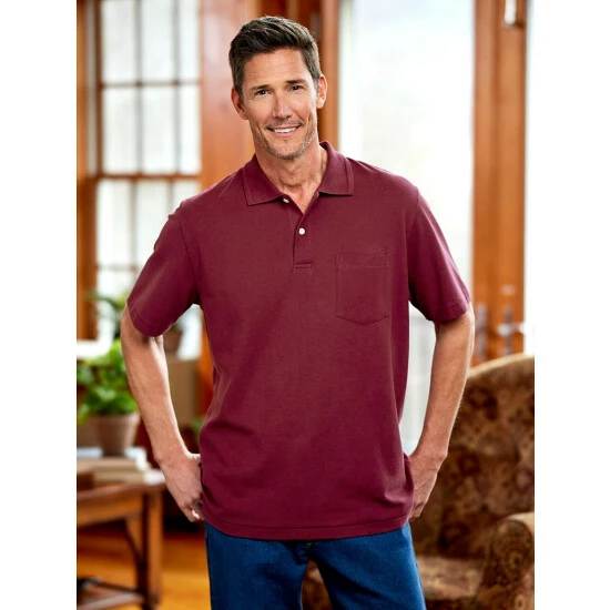 Cheap 🥰 Orton Brothers Pique-Knit Short-Sleeve Polo 👕 Shirt Burgundy ⭐ 5 Cheap 🥰 Orton Brothers Pique-Knit Short-Sleeve Polo 👕 Shirt Burgundy ⭐ - Image 5