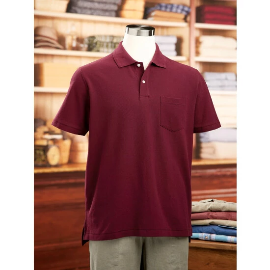 Cheap 🥰 Orton Brothers Pique-Knit Short-Sleeve Polo 👕 Shirt Burgundy ⭐ 6 Cheap 🥰 Orton Brothers Pique-Knit Short-Sleeve Polo 👕 Shirt Burgundy ⭐ - Image 6