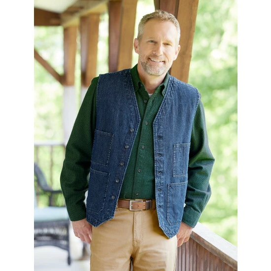 Coupon 💯 Orton Brothers Multi-Pocket Denim Vest Blue 😉 5 Coupon 💯 Orton Brothers Multi-Pocket Denim Vest Blue 😉 - Image 5