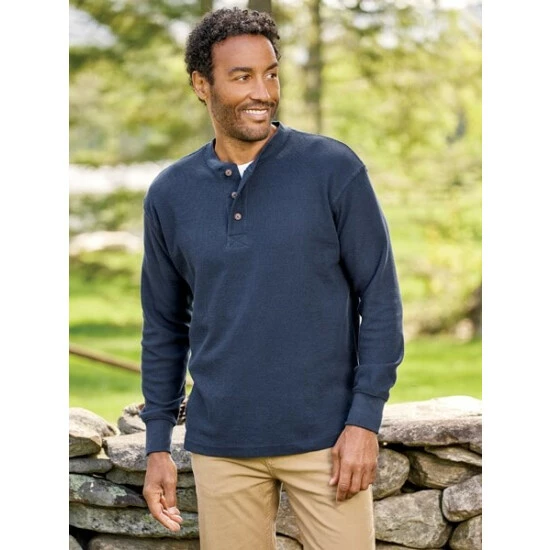 Coupon 🎉 Orton Brothers Long-Sleeve Waffle-Knit Henley Navy 🎁 3 Coupon 🎉 Orton Brothers Long-Sleeve Waffle-Knit Henley Navy 🎁 - Image 3