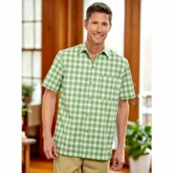 Outlet 🎉 Orton Brothers Seersucker Performance 👕 Shirt Light Green ✔️ -Cheap Mens Clothing Shop unnamed file 455