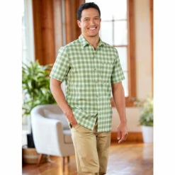 Outlet 🎉 Orton Brothers Seersucker Performance 👕 Shirt Light Green ✔️ -Cheap Mens Clothing Shop unnamed file 457