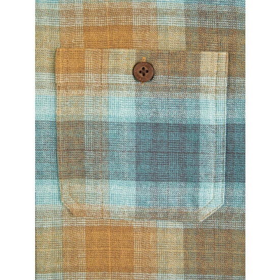 Buy 😀 Orton Brothers Brushed Cotton Flannel 👚 Shirt Navy/gold Plaid 👏 3 Buy 😀 Orton Brothers Brushed Cotton Flannel 👚 Shirt Navy/gold Plaid 👏 - Image 3