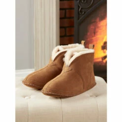 Cheap ❤️ Vermont Country Store Men's Sheepskin Soft Bottom Booties Chestnut 😉 -Cheap Mens Clothing Shop unnamed file 468