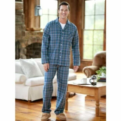 New ๐ Vermont Country Store Orton Family Plaid Portuguese Flannel Pajamas Orton Plaid โค๏ธ
