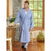 Best Pirce 👏 Vermont Country Store Men's True Blue Cotton Wrap Robe 🎁