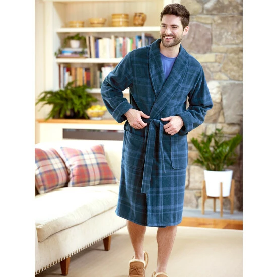 Best reviews of 🔥 Vermont Country Store Men's Plush Plaid Fleece Robe Navy ⌛ 1 Best reviews of 🔥 Vermont Country Store Men's Plush Plaid Fleece Robe Navy ⌛