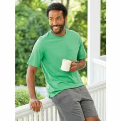 Promo 😉 Vermont Country Store Cotton Knit Crewneck Short-Sleeve Sleep Tee Burgundy 🧨 -Cheap Mens Clothing Shop unnamed file 524