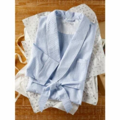 Wholesale 😀 Vermont Country Store Men's Classic Stripe Cotton Seersucker Robe Blue ❤️ -Cheap Mens Clothing Shop unnamed file 556