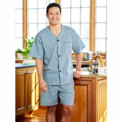 Flash Sale 🤩 Vermont Country Store Men's Blue Madras Plaid Cotton Short Pajamas 😀 10 Flash Sale 🤩 Vermont Country Store Men's Blue Madras Plaid Cotton Short Pajamas 😀 -Cheap Mens Clothing Shop unnamed file 561