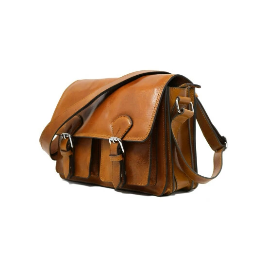 Wholesale 🧨 Vermont Country Store Italian Leather Messenger Bag Olive ⭐ 2 Wholesale 🧨 Vermont Country Store Italian Leather Messenger Bag Olive ⭐ - Image 2