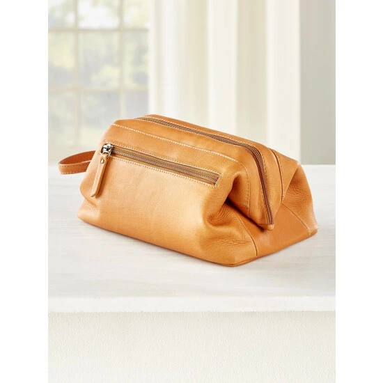 Best Pirce 🌟 Vermont Country Store Framed Leather Dopp Case Black 🤩 4 Best Pirce 🌟 Vermont Country Store Framed Leather Dopp Case Black 🤩 - Image 4